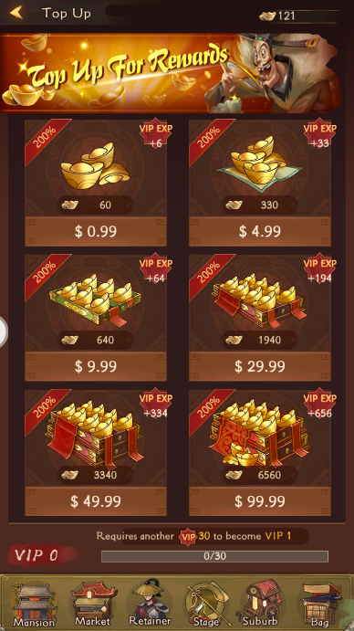 Trading Legend- Monthly Pass top up rewards