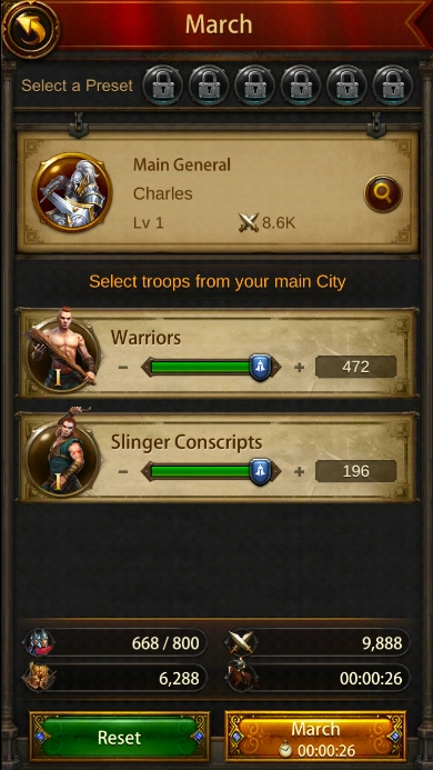 Evony- Attack strategy march