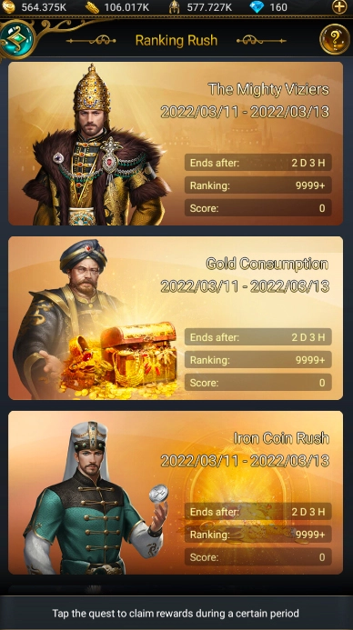 Game of Sultans ranking rush
