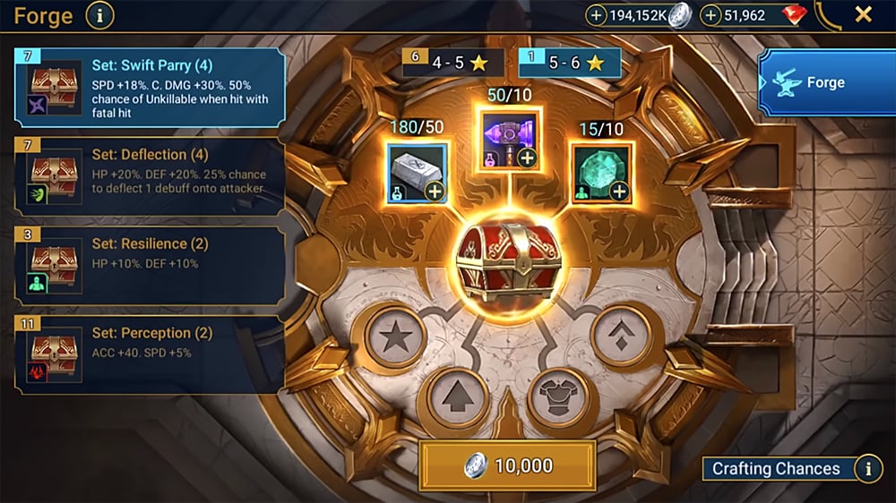 RAID- Shadow Legends forge materials