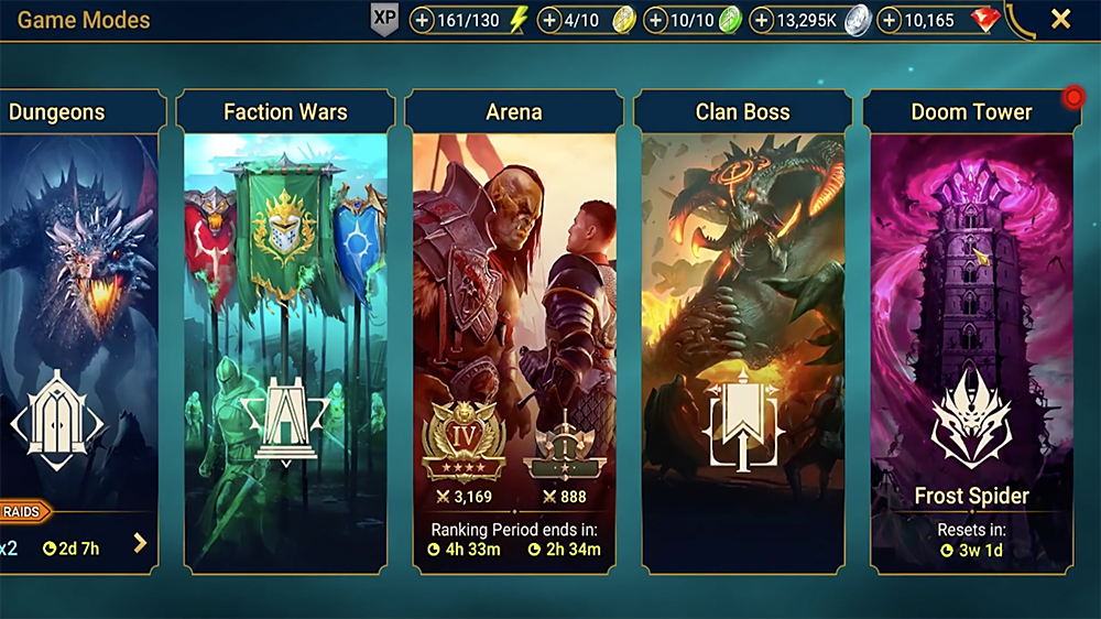 Raid- Shadow Legends game modes