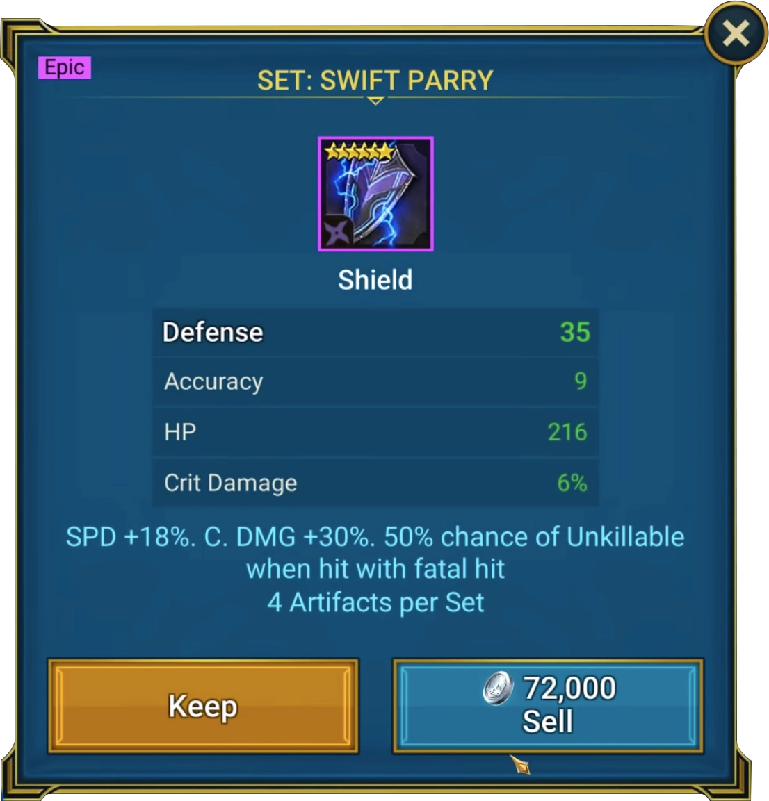 Swift Parry Raid- Shadow Legends