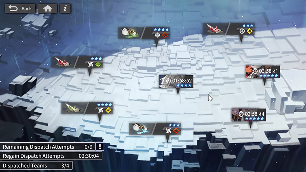 alchemy stars dispatch attempts
