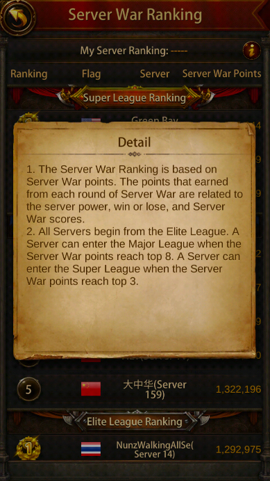 Evony- server war ranking_