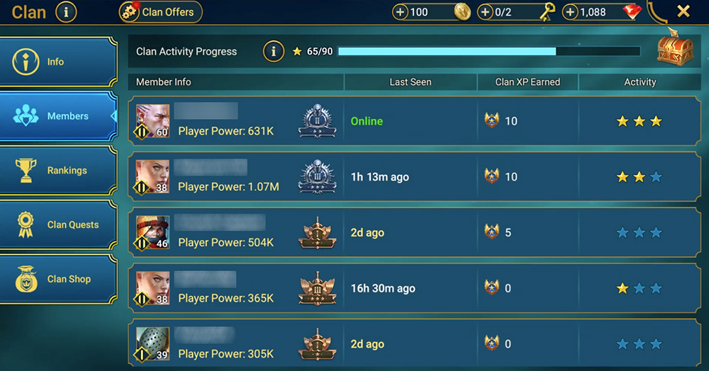 Raid- Shadow Legends clan