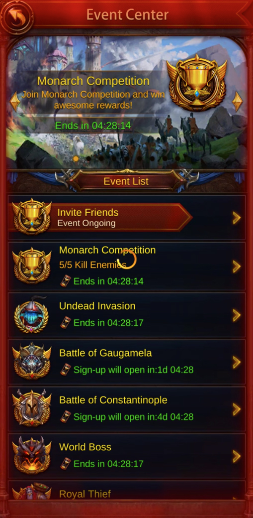 event center evony