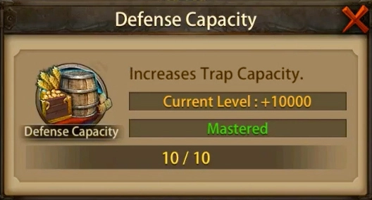 evony defense capacity