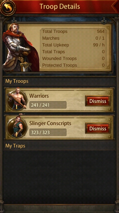evony troops details