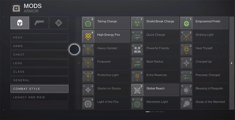 exotic mods destiny 2