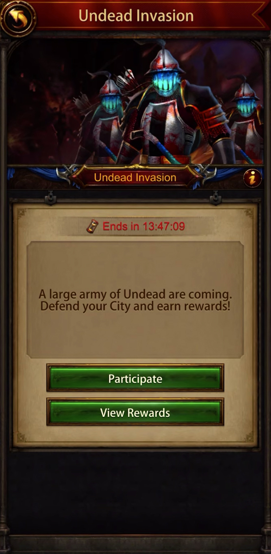 undead invasion evony