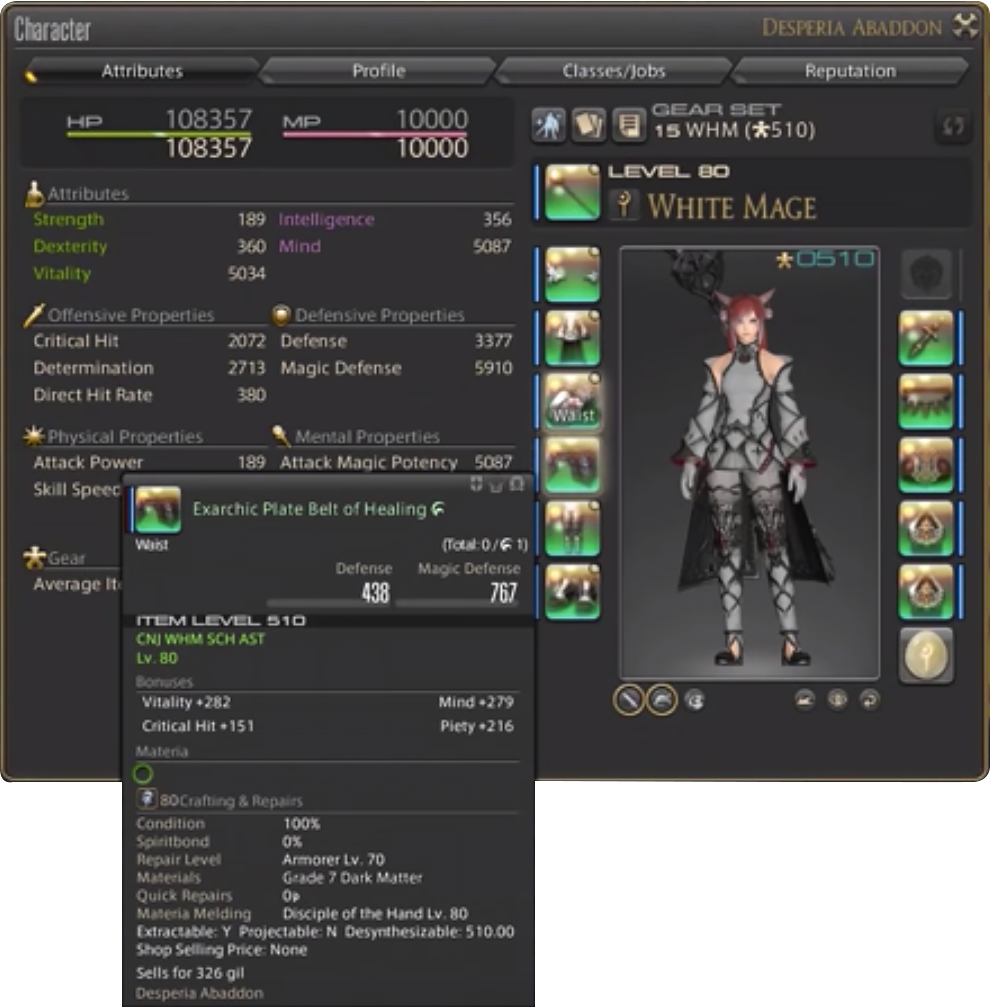 FFXIV: Exarchic gear
