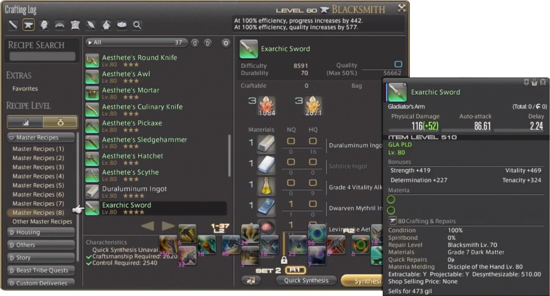FFXIV: Exarchic gear