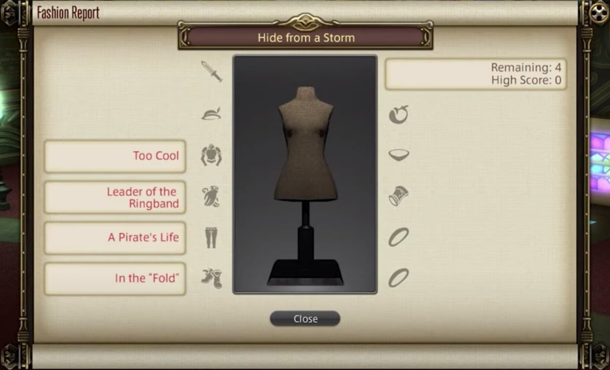 FFXIV Fashion Report hide from a storm