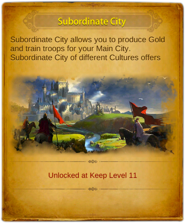 Evony: Why can I only upgrade 1 subordinate city?