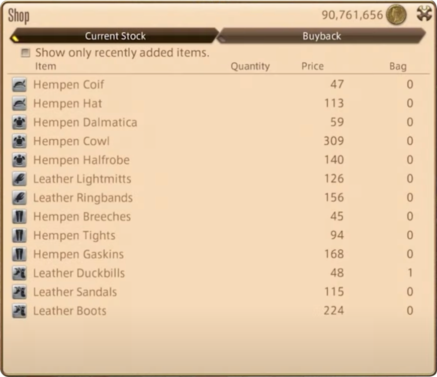 ffxiv fashion report shop_