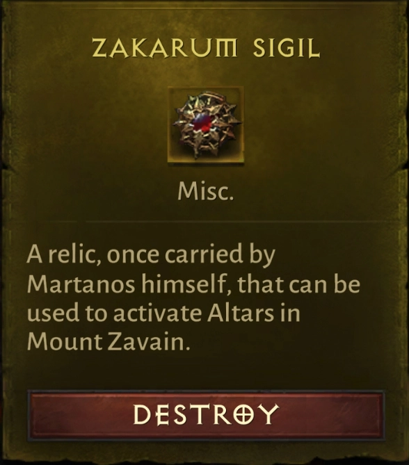 Diablo Immortal: Zakarum Sigil