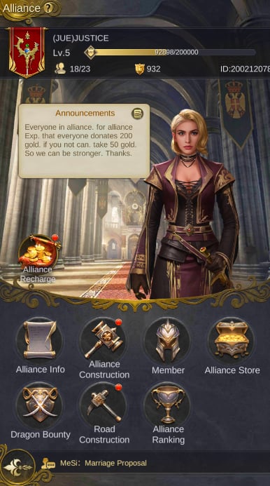King’s Choice: Alliance roles