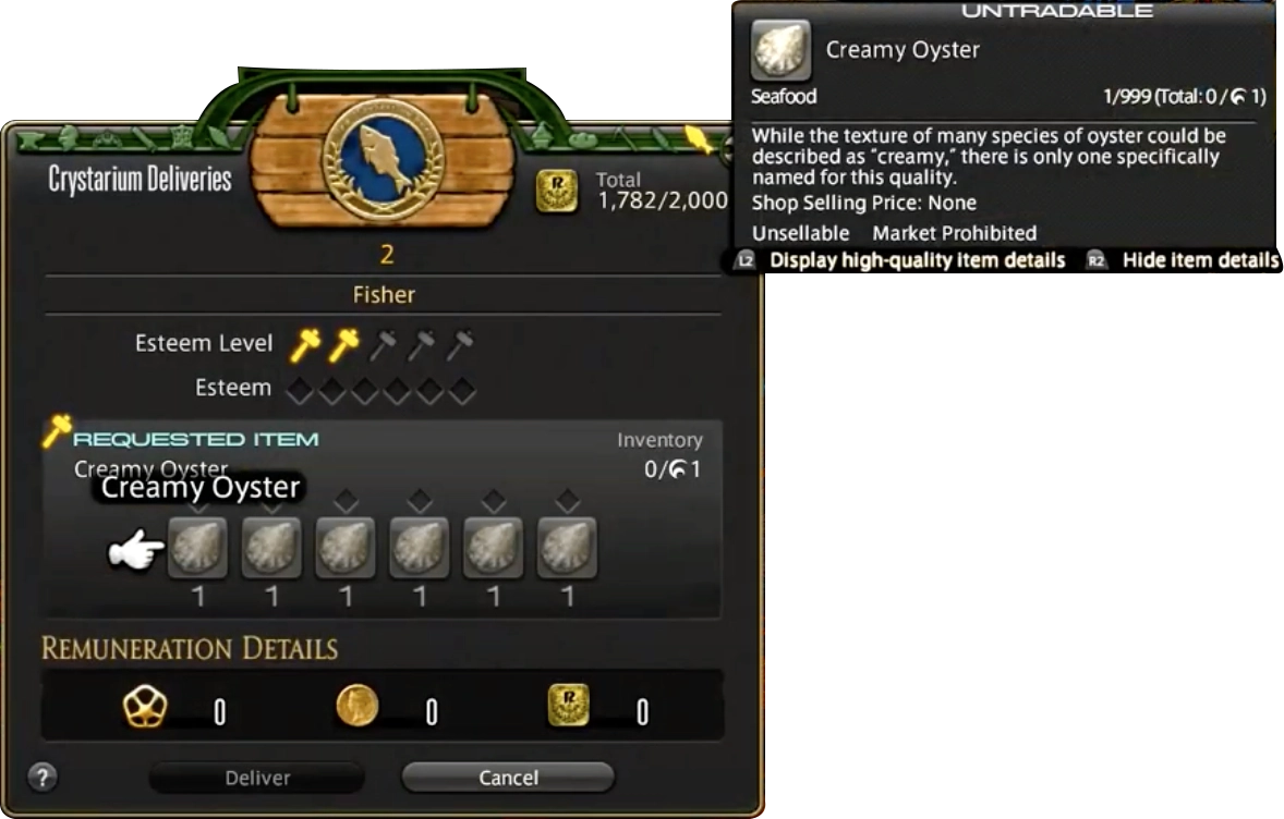 FFXIV: Creamy Oyster