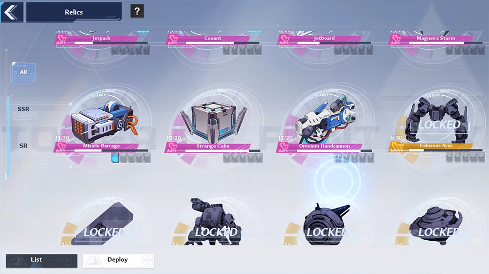 Tower of Fantasy: Best SR Relic