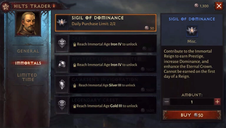 Diablo Immortal: Sigil of Dominance