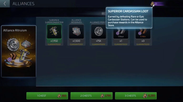 STFC: Alliance Reputation