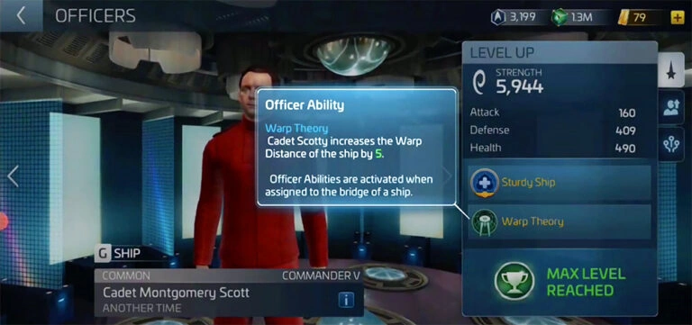 STFC: Warp range officers