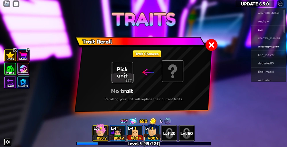 Anime Adventures: Traits