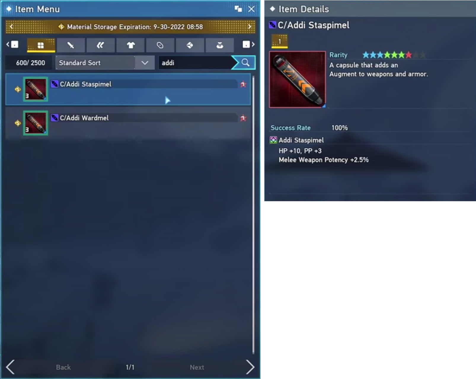 PSO2 NGS: Expensive augments list