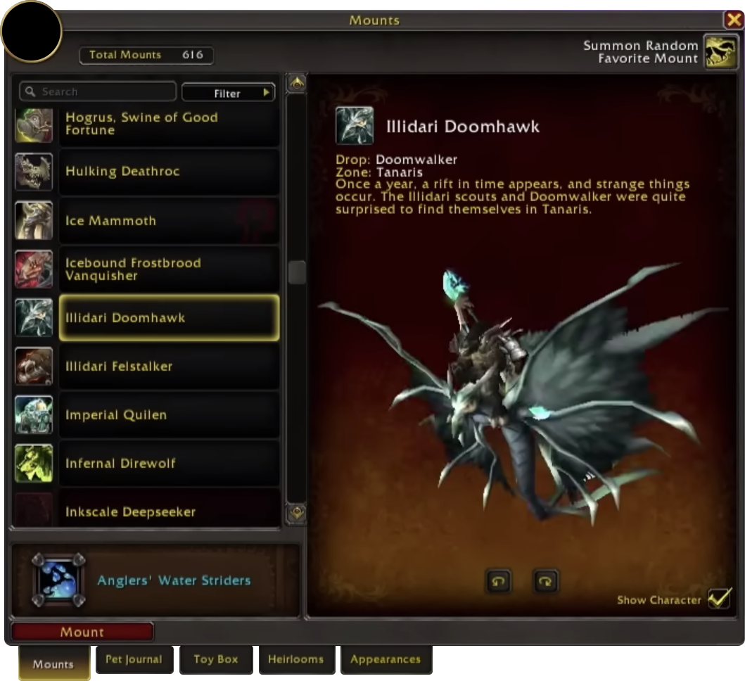 WoW: Anniversary 2022 mounts