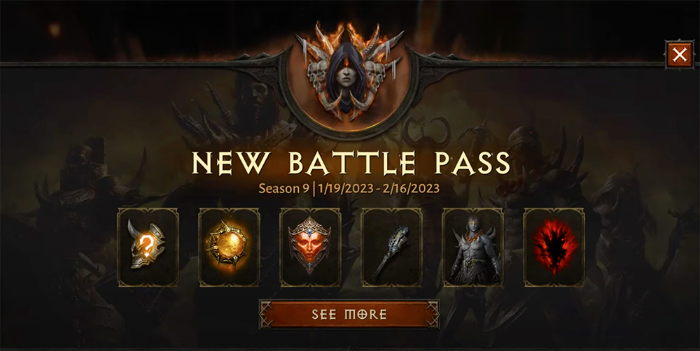 Diablo Immortal: Season 9 battle pass