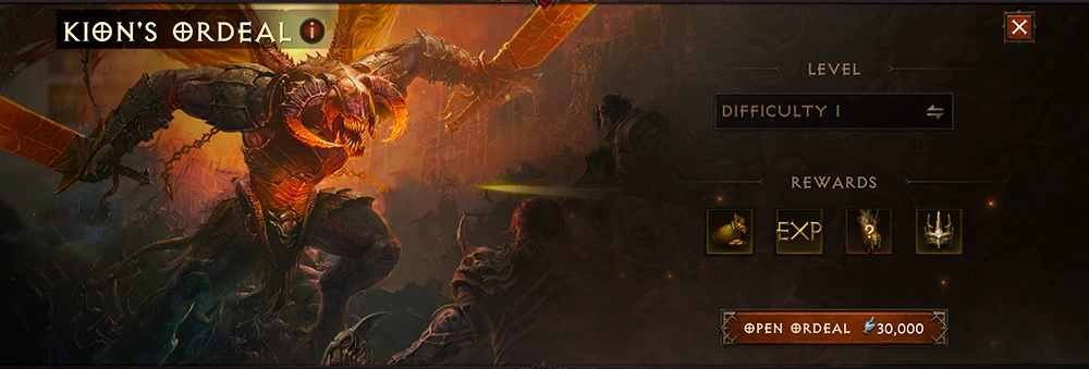 Diablo Immortal: Kion difficulty