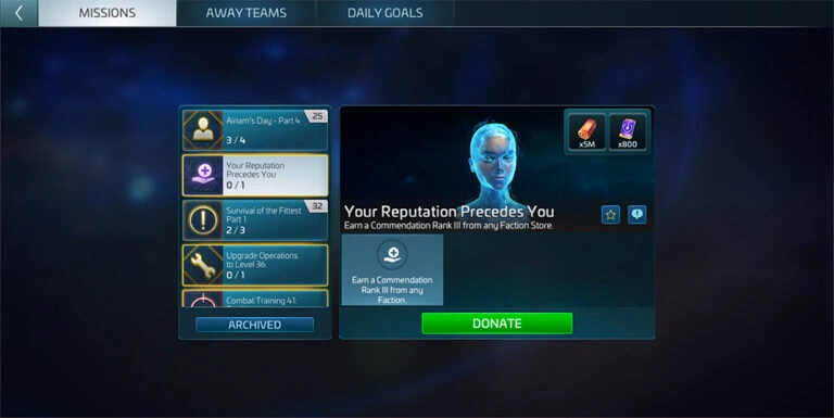 STFC: What do Commendations do?