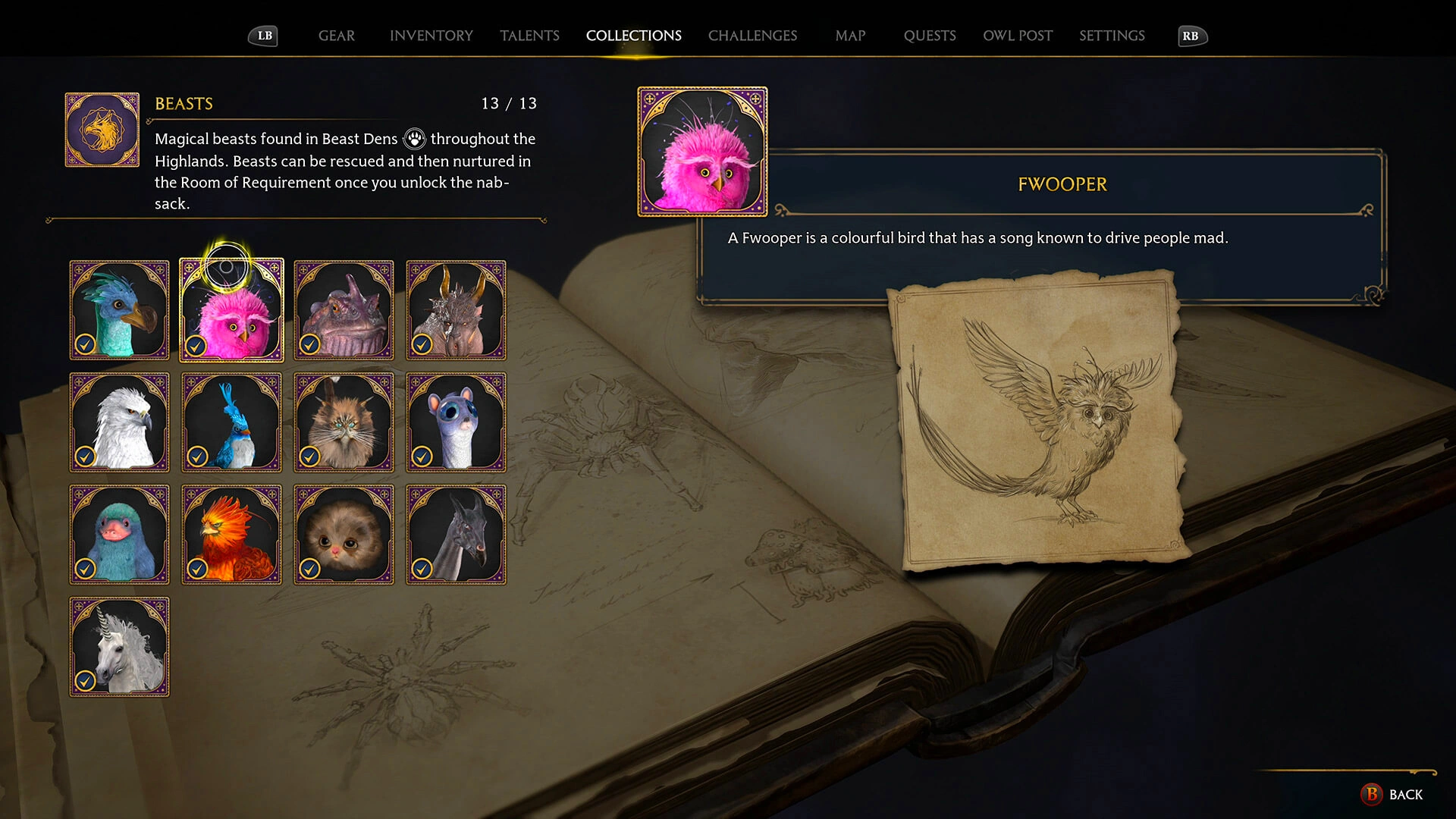 Hogwarts Legacy: A full list of all 13 beasts and their den locations