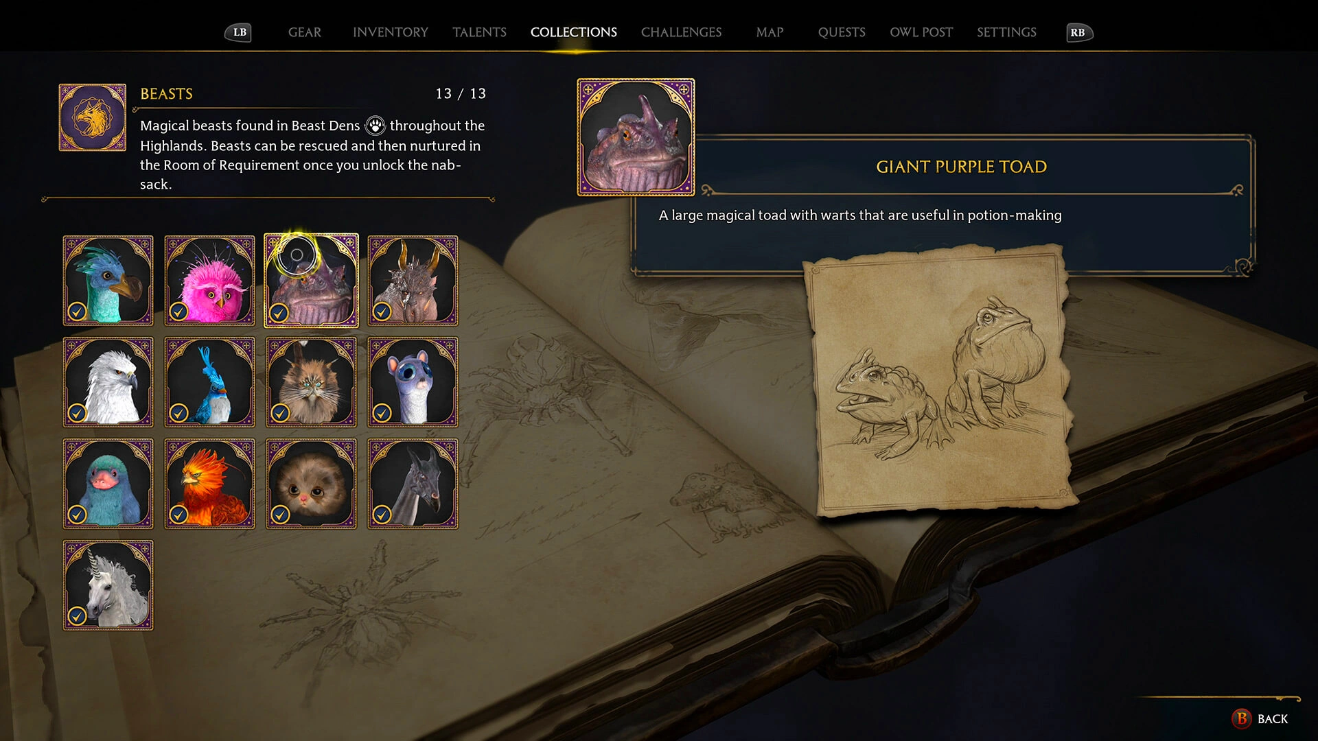 Hogwarts Legacy: A full list of all 13 beasts and their den locations