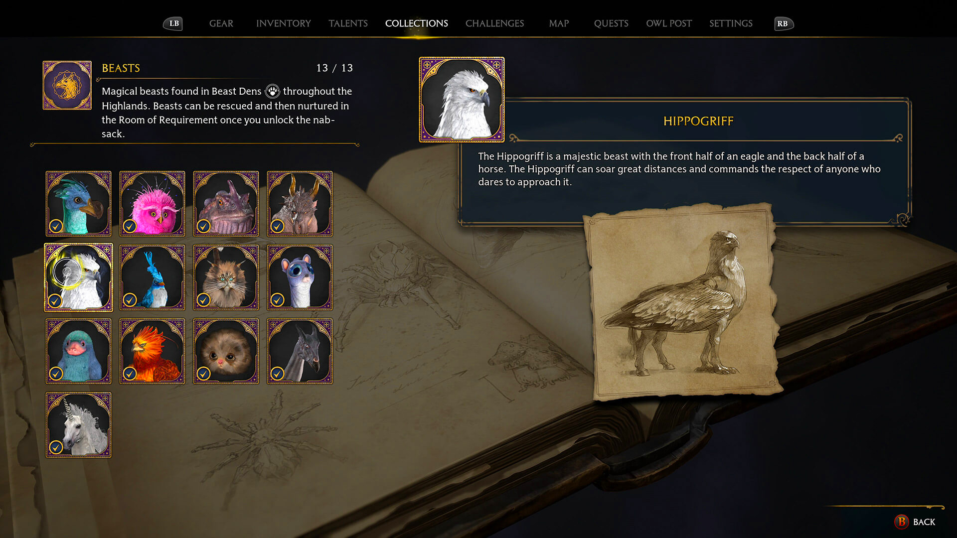 Hogwarts Legacy: A full list of all 13 beasts and their den locations