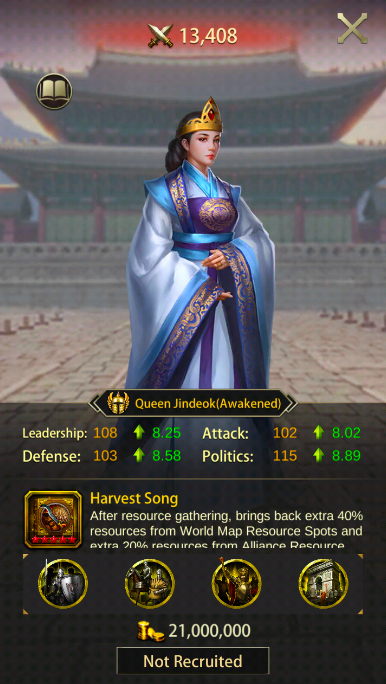 Who are the best gathering Generals in Evony?