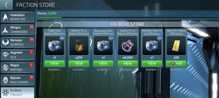 STFC: Ex-Borg reputation