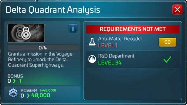 STFC: Voyage missions