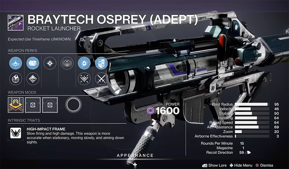 Destiny 2: BrayTech Osprey
