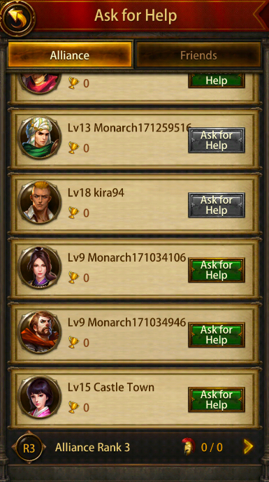 Evony: Ideal Land help