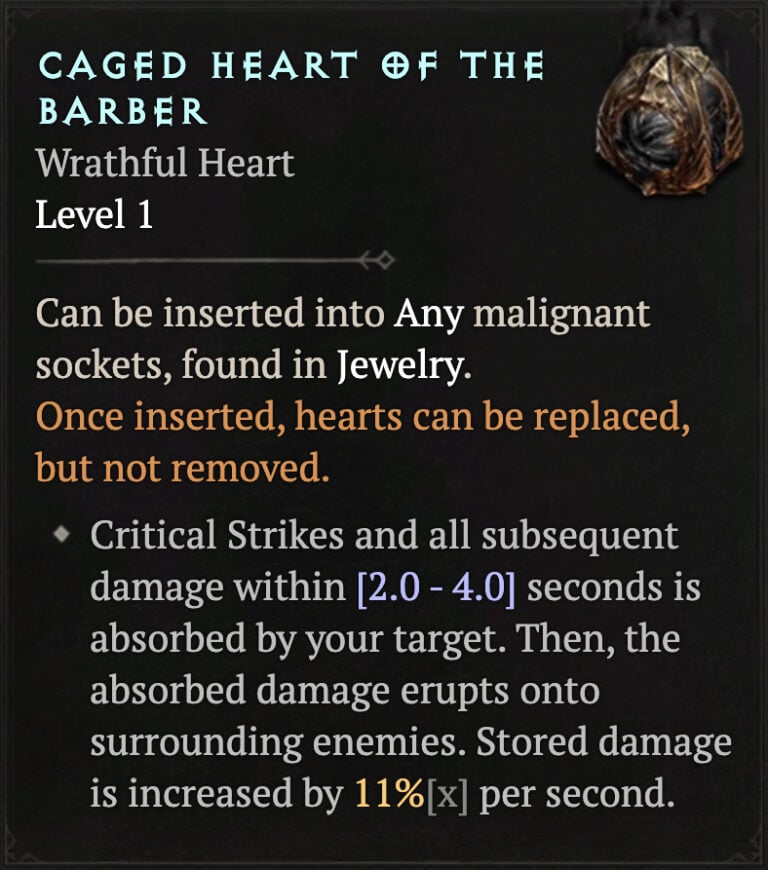 Diablo 4: Barber Heart