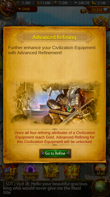 Evony: Advanced Refining