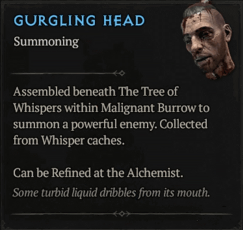 Diablo 4: Gurgling Head
