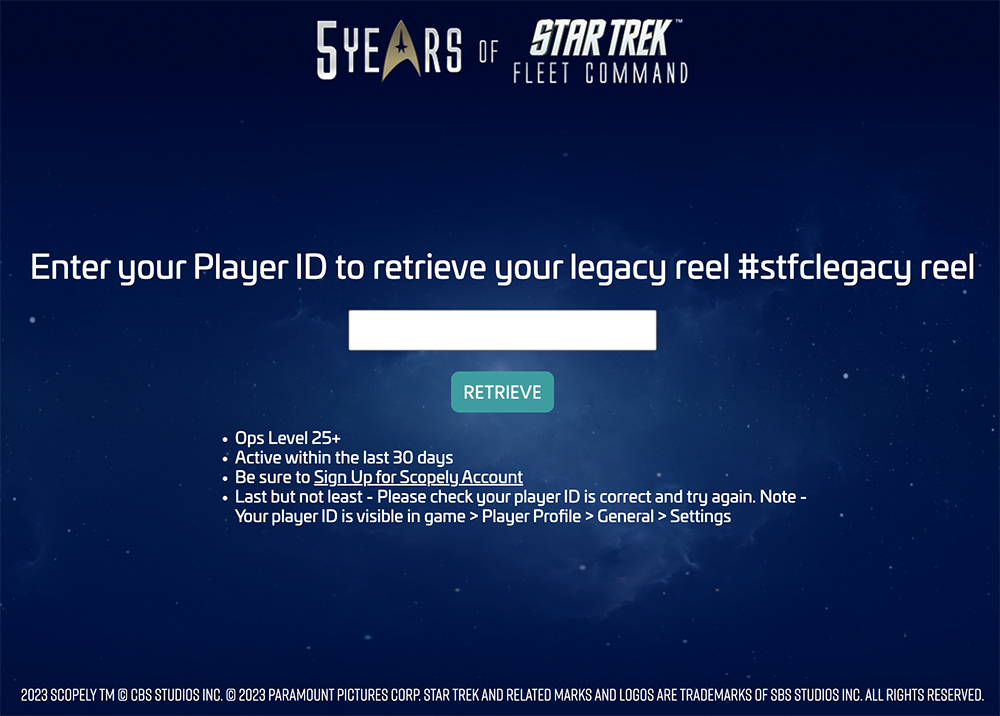 STFC: Legacy Reel