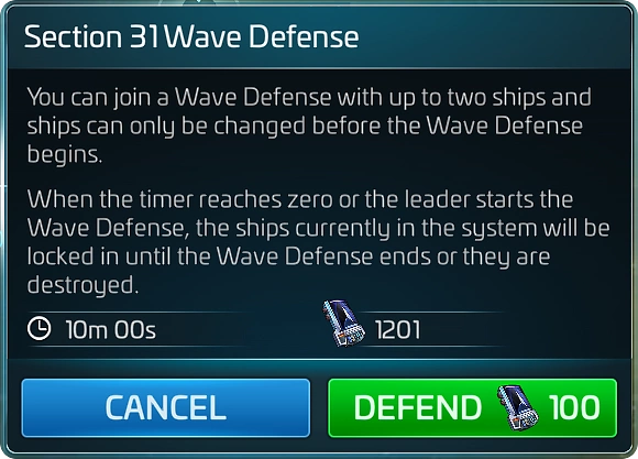 STFC: Section 31 Wave Defense