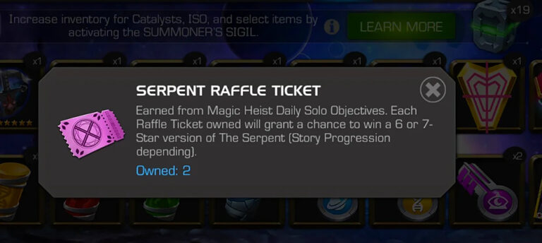 MCoC: Magic Serpent Raffle Ticket