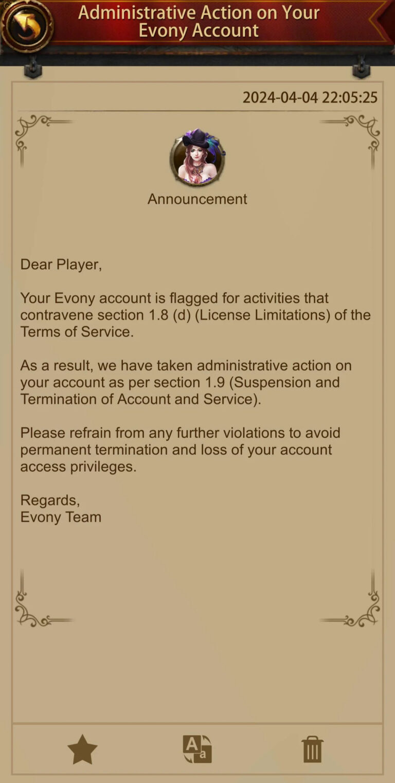 Evony: Shadow Ban