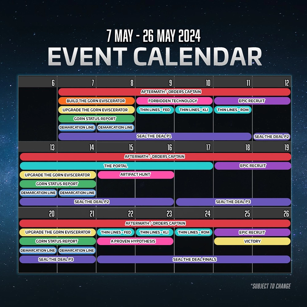 STFC: Event Calendar May 2024